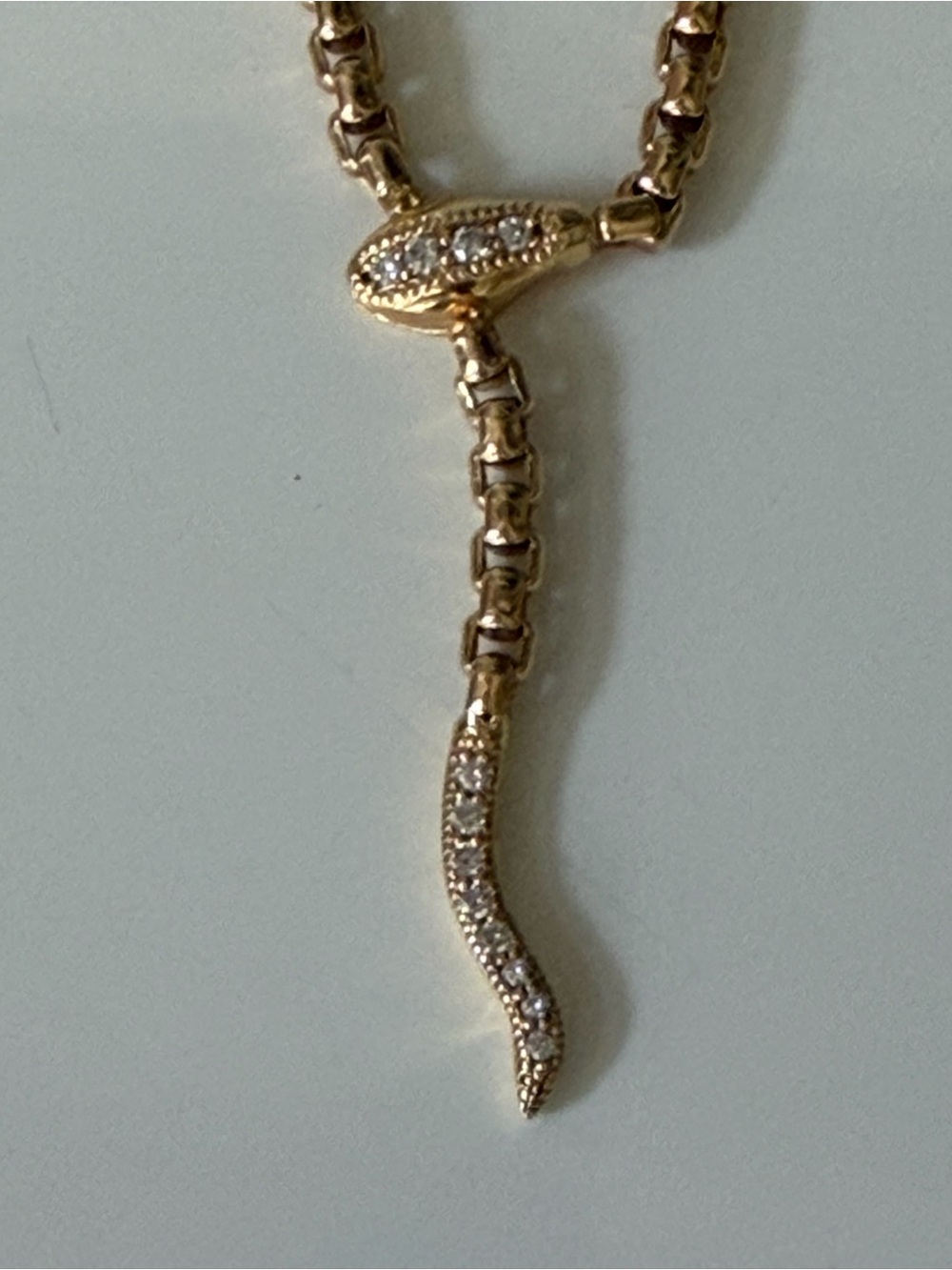 Zoe Chico Gold and Diamond  Serpentine Pendant Necklace